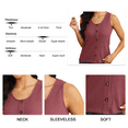 thumbnail image 3 of Charmish Womens Tank Tops Summer Camisole Sleeveless Casual Round Neck Basic Blouses with Button Pink M, 3 of 7