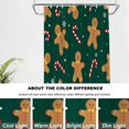 thumbnail image 6 of Christmas Cute Gingerbread Decor Shower Curtain,Gingerbread Candy Canes On Dark Bathroom Decor Polyester Fiber Plastic Rings Quick-Drying Waterproof for Bathtubs/Bathroom, 72x36 inches, 6 of 6