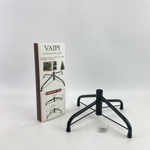 VAIPI Christmas tree stands,16 Inch Metal Christmas Tree Stand for 4 to 10ft Christmas Trees, Heavy Duty Folding Christmas Tree Stand, Universal Artificial Christmas Tree Stand Replacement
