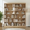 thumbnail image 4 of Lumioca 6-Tier Wooden Bookshelf, 67"H Bookcase with Adjustable Shelves (125lbs,Oak), 4 of 6