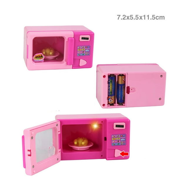 Four à micro-ondes rose Pretend Role Play Toy Game Preschool Kids Gifts 