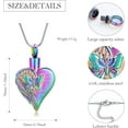 thumbnail image 2 of Butterfly Cremation Jewelry Heart Urn Necklace for Ashes Memorial Necklace Human Pet Ashes Urn Pendant Women Men Stainless Steel Memorial Urn Necklaces Ash Holder, 2 of 7