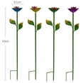 Visual Reference: Caramart Vibrant 4Pcs Metal Flower Feeder Stakes
