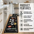 thumbnail image 5 of Kitchen Utensils Rugs Black Kitchen Mats for Floor 2 Piece, Anti Fatigue Floor Mat for Kitchen, Kitchen Floor Mats for in Front of Sink and Kitchen Matt for Standing for Kitchen Decor 17"X30"+17"X47", 5 of 6