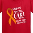 thumbnail image 4 of Inktastic Support Educate Care Limb Loss Awareness Orange Ribbon Youth T-Shirt, 4 of 5