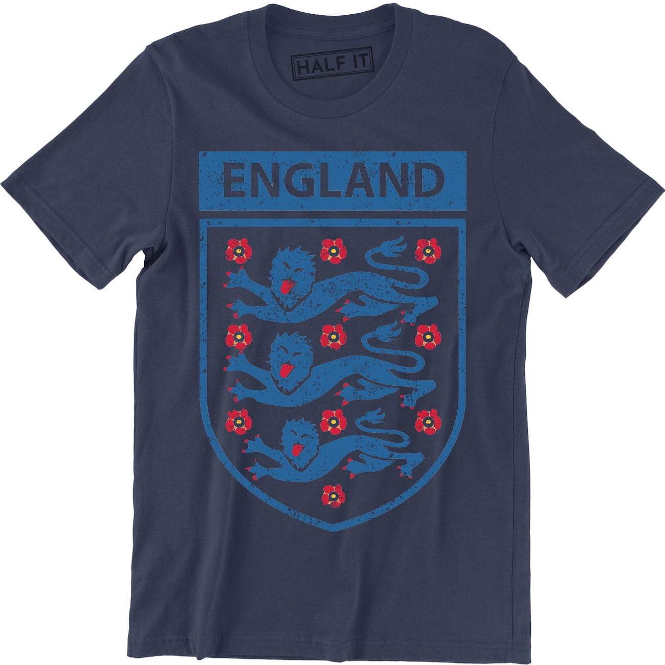 England Three Lions World Cup Team English Pride Fan Men's T-Shirt ...
