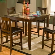 Alpine Furniture Capitola Faux Marble 5-Piece Small Counter Height Pub Set Espresso by Alpine Furniture Inc