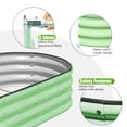 thumbnail image 3 of SnugNiture Raised Garden Bed, 3Pcs 4x2x1ft Galvanized Metal Planter Box, Green, 3 of 8