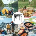 thumbnail image 6 of Folding Grill Table for Outside, Lightweight Portable Metal Aluminum Grill Stand Table for Camping Picnic Cooking BBQ with Adjustable Height Legs, 6 of 8