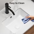 thumbnail image 4 of 16" Undermount Bathroom Sink - White Porcelain Under Counter Vanity Sink with Overflow, 1.77" Drain Hole, Durable Ceramic Basin, 4 of 8