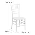 thumbnail image 4 of Bowery Hill Chaise de Salle à Manger en Résine Blanche Empilable Sans Oscillation 36,5 Pouces, 4 of 9
