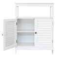 thumbnail image 3 of Tcbosik Bathroom Floor Cabinet, Freestanding Storage Cabinet with 2 Shutter Doors, Accent Cabinet with Adjustable Shelves for Living Room, Dining Room, Kitchen, White, 3 of 7