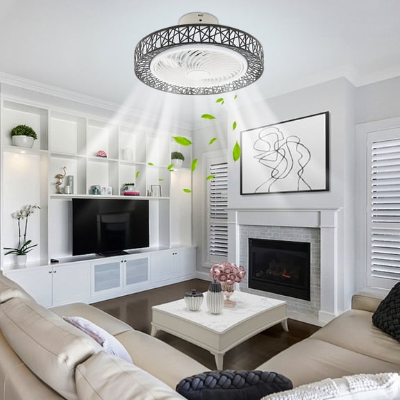 Modern Ceiling Fan Light, 18.5 Inch Ceiling Fan Light, Ceiling Fan Light With Remote Control for a Bedroom, Living Room, Kitchen, Dining Room