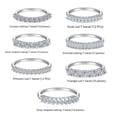 thumbnail image 4 of Anillo de diamantes en hilera de moissanita para mujer, chapado en plata 925, oro de 18 quilates, anillo sencillo personalizado, 4 of 6