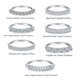 thumbnail image 2 of Anillo de diamantes en hilera de moissanita para mujer, chapado en plata 925, oro de 18 quilates, anillo sencillo personalizado, 2 of 6