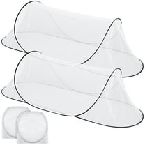 2 Pcs Large Pop up Mosquito Tent Portable Foldable Mosquito Bug Net for Bed Camping Travel Patio Outdoor 78 * 31 * 22 Inch Bug Netting Mesh Tent Canopy for Adults Baby Bedroom