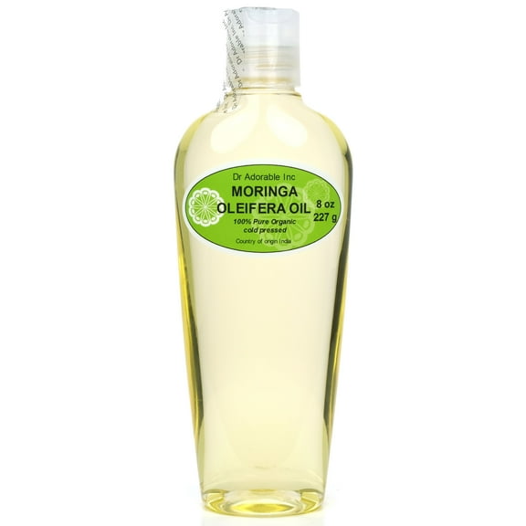 Dr Adorable - 8 oz - Moringa Oil - 100% Pure Organic Cold Pressed Natural Hair Skin
