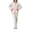 thumbnail image 2 of WCJM Nightie with Side Slits Womens Pajama Sets Fleece Pajamas Comfor table Pullover Tops Sleep Pants Lounging Warm Sleepwear, 2 of 4