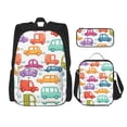 thumbnail image 1 of Balery Doodle Cars Mochila escolar 3 en 1 para niños: mochila resistente con lonchera térmica y estuche para lápices. Mochila escolar para niños y niñas., 1 of 7