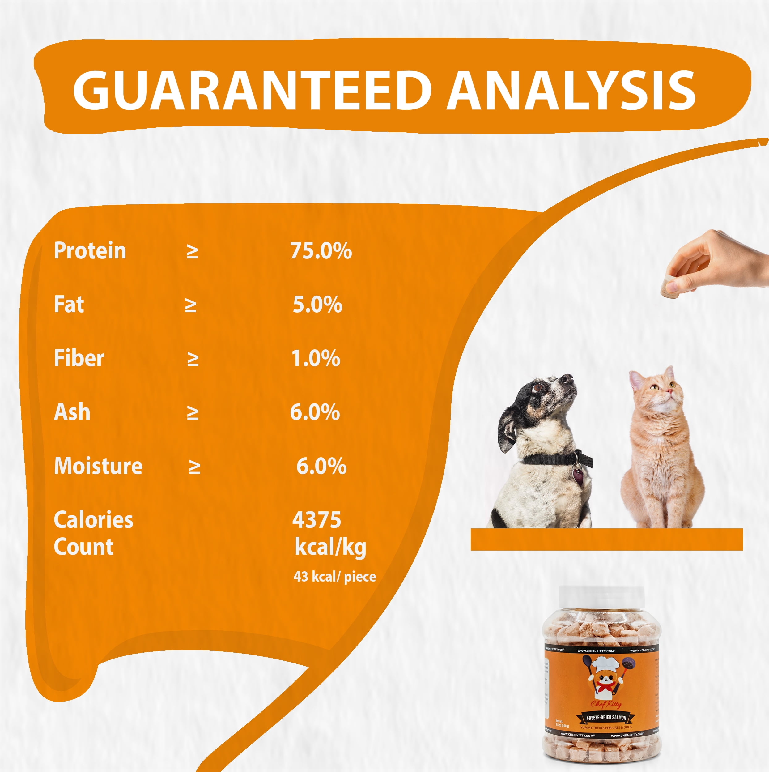 Chef Kitty Freeze Dried Cat Treats Wild Caught Salmon, 2.6 oz