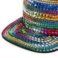 thumbnail image 3 of Slccxzc Fashion Diamond Studded Baseball Caps Flat Brim Outdoor Hats Bling Punk Snapback Cap Jazz Hip Hop Cap, 3 of 7