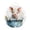 White Gray Blue Light Blue Light Pink, variant on Welcome Sign for Front Door,Bathtub Cute Pig Round Metal Welcome Front Porch Decoration,Funny Animal Modern Splash Ink Art Wall Hanging Sign for Living Room Kitchen Hallway Housewarming Gift 6''