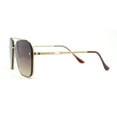 thumbnail image 2 of Mens Luxury Rimless Euro Style Mafia Metal Rim Rectangle Sunglasses Gold - Brown, 2 of 4