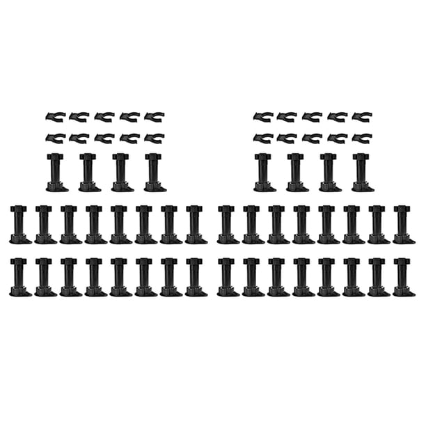 Patas Ajustables para Muebles de 40 Piezas, Pata de Armario Patas de Armario con Clips para Tabla de Patadas para Armario de Cocina Y de Cuarto de Baño