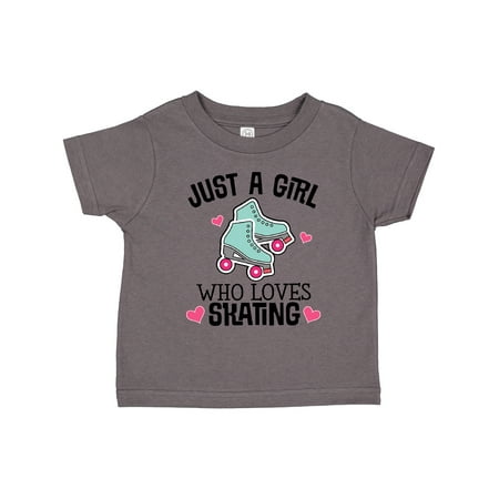 

Inktastic Just a Girl Who Loves Skating Girls Toddler T-Shirt