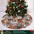 thumbnail image 6 of FMSHPON Doodle DogsCats Xmas Christmas Tree Skirt Stand Mat for Holiday Party Decoration Indoor Outdoor 48 inches, 6 of 6