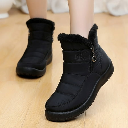 

New Boots Women Comfortable Soft Women Shoes Zipper Shoes Woman Fashion Ankle Boots Flat Plus Size Winter Shoes Botas Mujer