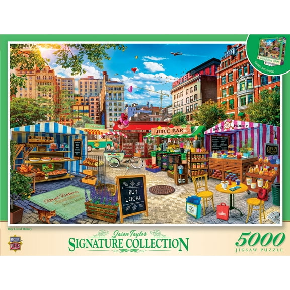 MasterPieces 5000 Piece Puzzle - Buy Local Honey - Flawed