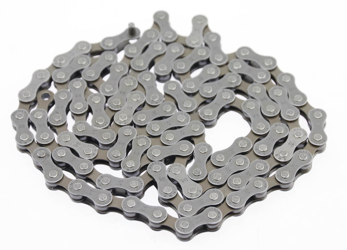 New KMC Z72 grey 3/32 bicycle chain suitable for up to 8 speed indexed systems 
