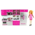thumbnail image 1 of My Modern Kitchen Full Deluxe Kit Battery Operated Toy Doll Kitchen Playset w/ Toy Doll, Lights, Sounds, 1 of 2