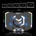 thumbnail image 3 of Gaming Laptop Cooling Pad with Cooling Fans Laptop Fan Cooling Pad for Laptop RGB Computer Cooler Stand with Height Adjustable Two USB Port Phone Stand, 3 of 8
