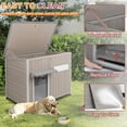 thumbnail image 2 of Petsblublu 40" L Weatherproof Outdoor Dog House Wooden Puppy Shelter with Elevated Floor, 2 of 8