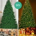 thumbnail image 4 of Costway 9Ft Pre-Lit PVC Artificial Christmas Tree Hinged w/ 700 LED Lights & Stand Green, 4 of 10