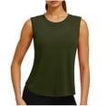 thumbnail image 3 of TaTaai Women Casual Solid Color Crew Neck Sleeveless Pullover Top Soft Comfy Breathable Fabric Simple Basic Style Versatile Top For Daily Work Party Vacation Gift, 3 of 7