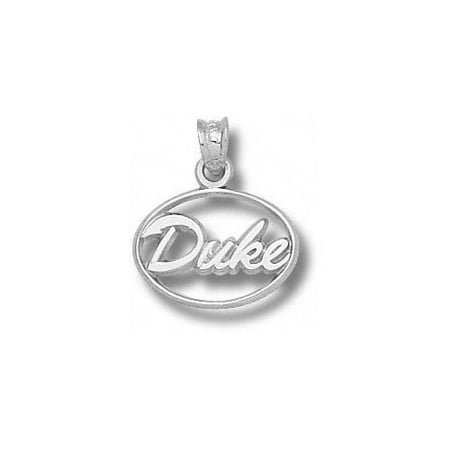 NCAA - Duke Blue Devils 3/8'' Sterling Silver Script ''DUKE'' Pendant
