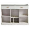 thumbnail image 1 of Pemberly Row Armoire à Vin en Bois de Style Ferme avec Rangements Multiples en Chêne Blanc, 1 of 10