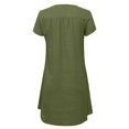 thumbnail image 4 of Sexy Vestidos Cortos de Verano para las Mujeres 2025 Moda Suelta de Ocio Vestido de Manga Corta con Cuello en V, Vestido Casual de Rodilla, 4 of 6