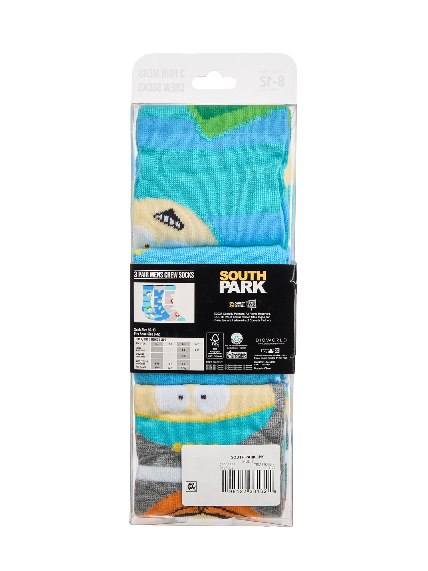 South Park Men's Crew Socks, 3-Pack