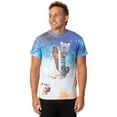 thumbnail image 6 of Space Kitty Mens' Catstronaut Space Shuttle Blast Off Sublimated  T-Shirt, 6 of 7