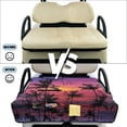 thumbnail image 4 of KUIFORTI Palm Tree Golf Cart Seat Cover Travel Sports Cart Seat Cushion Covers Easy to Clean Easy Installation Compatible with EZGO and More 2 Person Seats Golf Carts, 4 of 7
