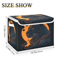 thumbnail image 3 of 40L Lidded Home Storage Bins Foldable Storage Box with Handle for Home Bedroom Closet, Mountain Leopard Printed, 3 of 7
