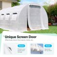 thumbnail image 3 of Quictent Upgraded 20x10x6.6 ft Large Walk-in Greenhouse for Outdoor, High Tunnel Green House w/ PE Cover 2 Zipper Screen Doors, White, 3 of 7