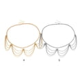 thumbnail image 3 of Sonducket Cadena de cintura exquisita de múltiples capas para mujer, cadenas para el vientre, decoración de cinturón, joyería de estilo Simple para Ropa, zapatos y accesorios Miscelánea plata Sonducket AP009789-02, 3 of 6