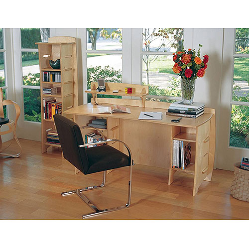 No Tools Assembly Bookcase, Wheat