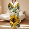 thumbnail image 2 of Gifts for Women Robes for Women Fluffy House Coat Oversized Soft Women's Sleepwear Spa Womens Bathrobe Light Yellow, 2 of 5