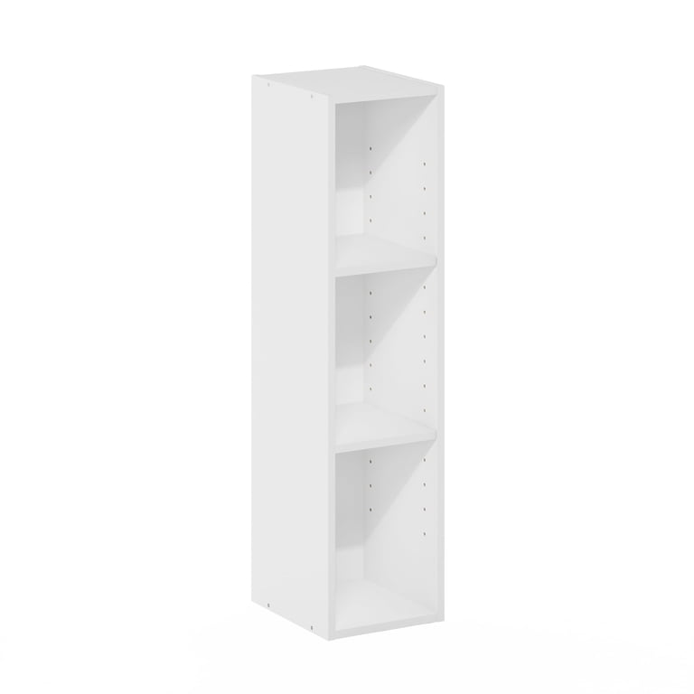 Furinno, 3-Tier Space Saving Storage Shelf, White, Fits Small